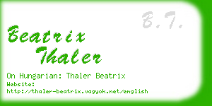 beatrix thaler business card